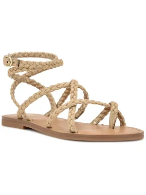 Coralin 2 Womens Faux Leather Braided Strappy Sandals