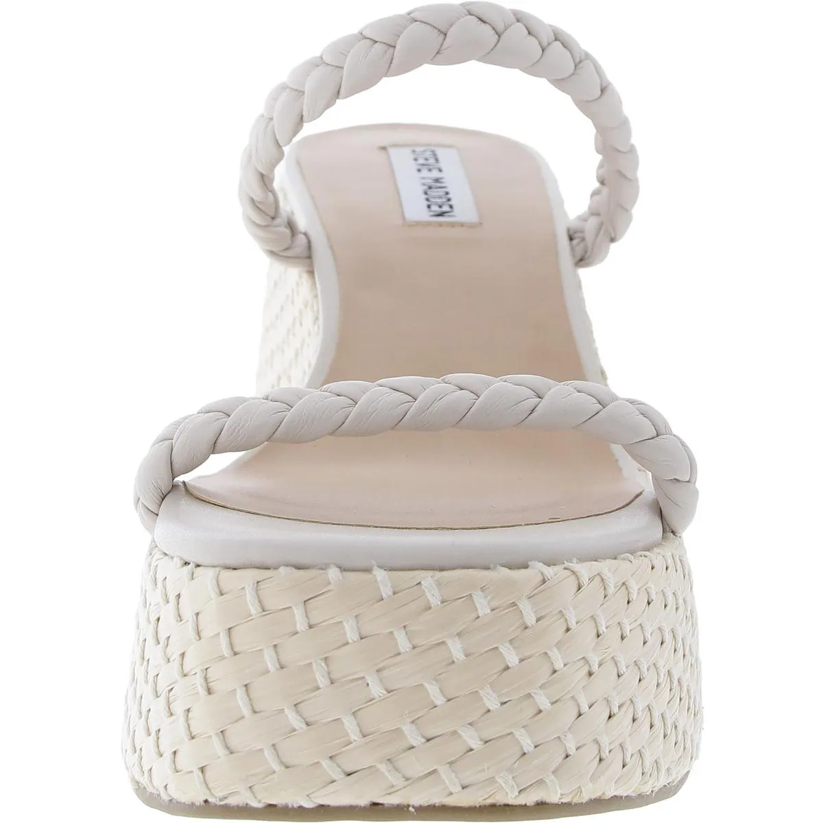 DAIJA Womens Woven Faux Leather Platform Sandals