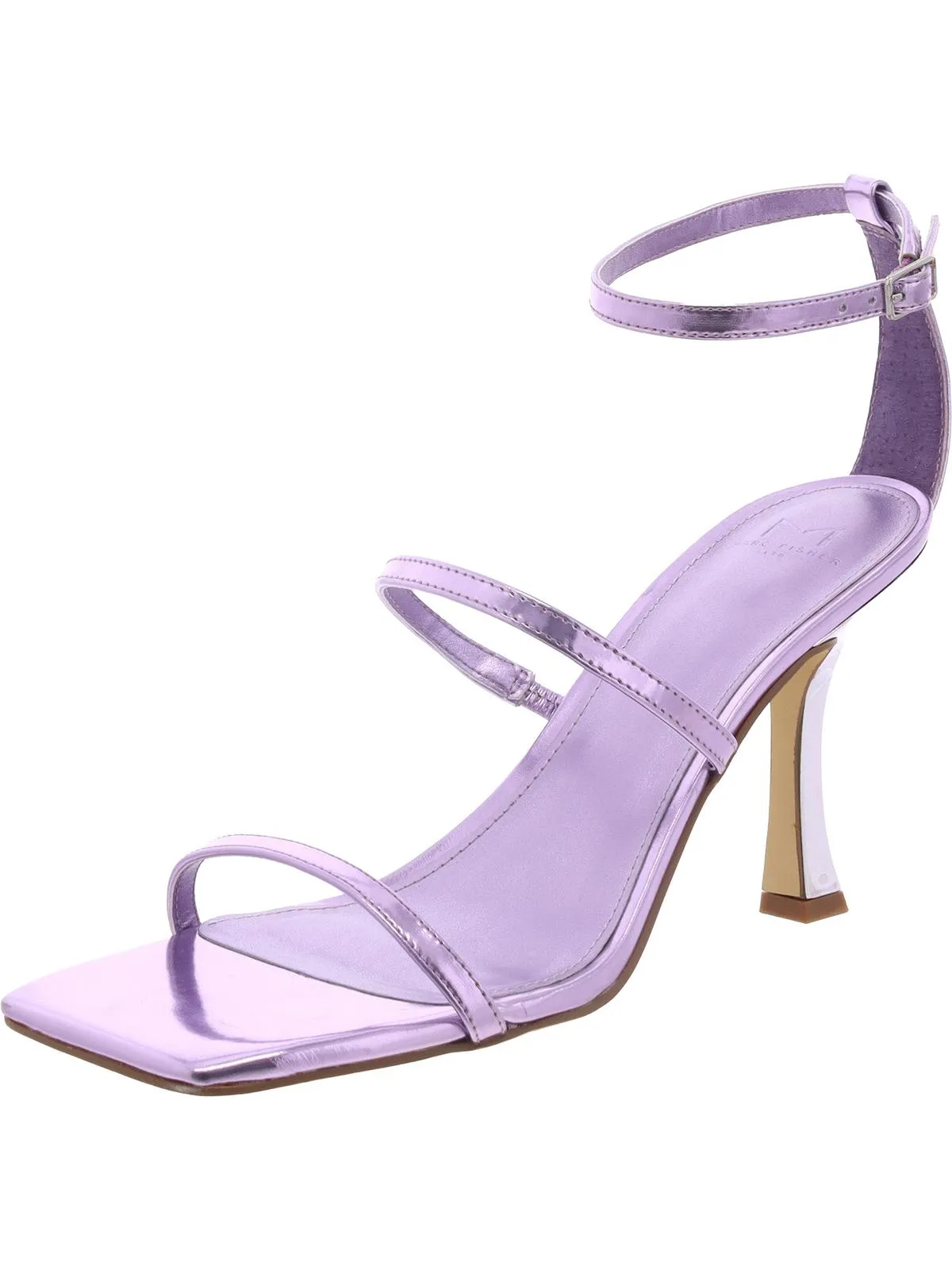 Dalida Womens Patent Leather Strappy Ankle Strap