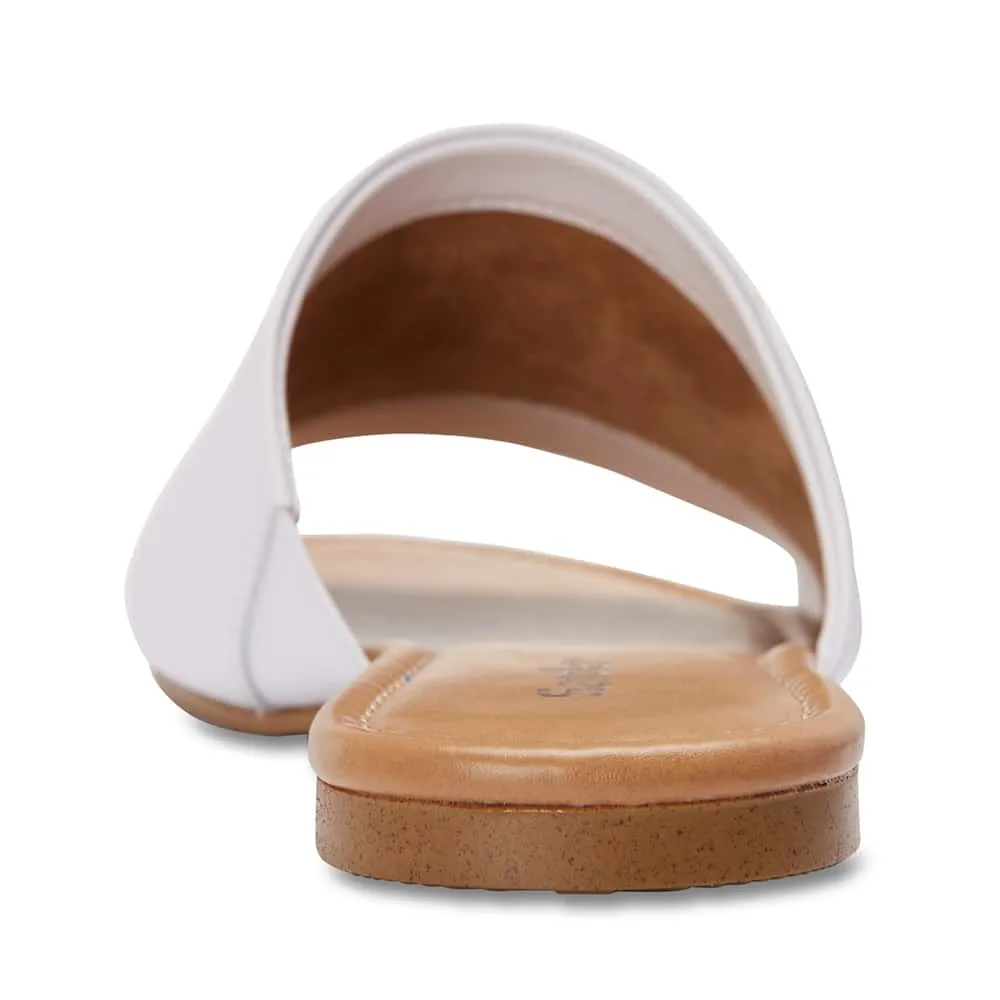 Dana Slide in White Leather