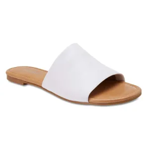 Dana Slide in White Leather