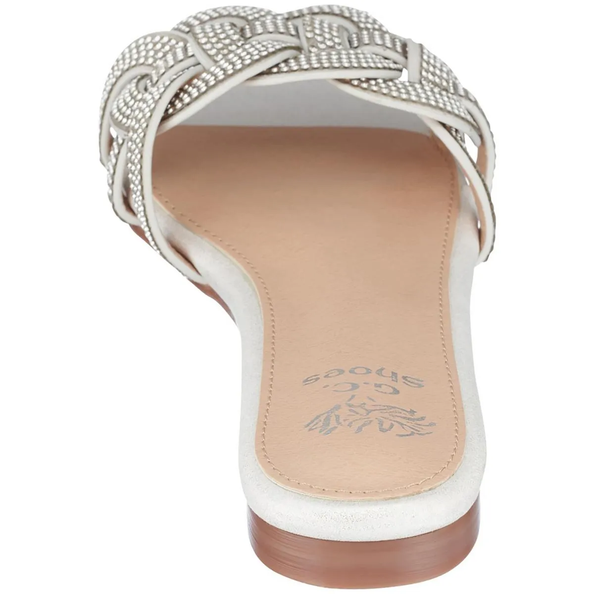 DANA Womens Faux Leather Slip On Slide Sandals