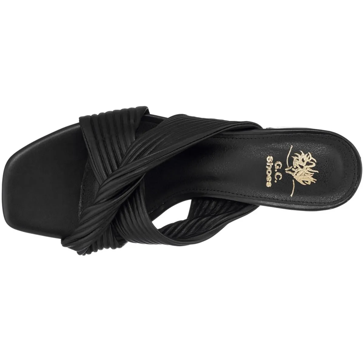DARA Womens Faux Leather Mule Sandals