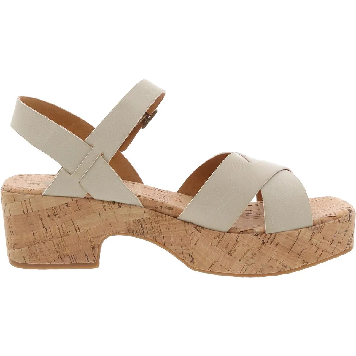 DASHAII Womens Buckle Faux Leather Ankle Strap