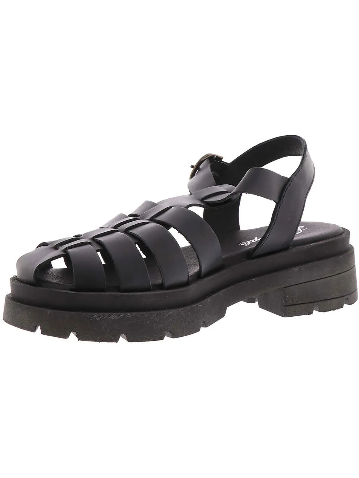 Delaney  Womens Leather Slingbacks Platform Sandals