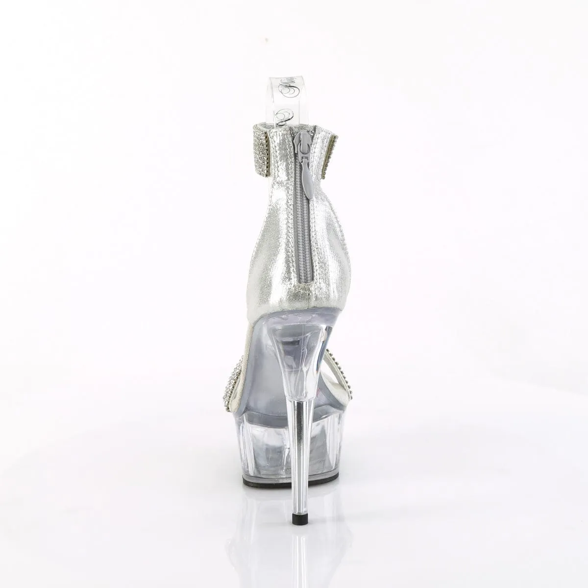 DELIGHT-641 Silver Shimmery Fabric/Clear