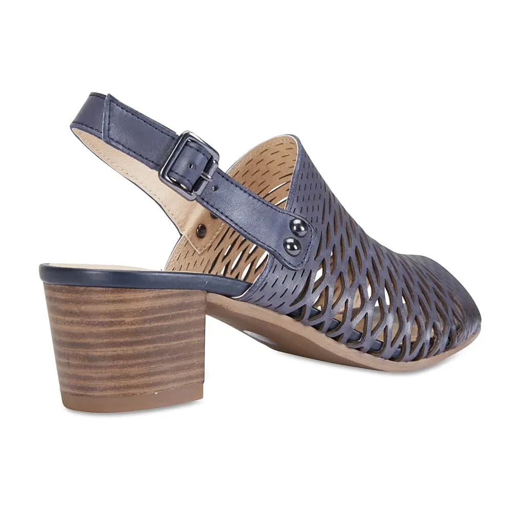 Denise Heel in Navy Leather