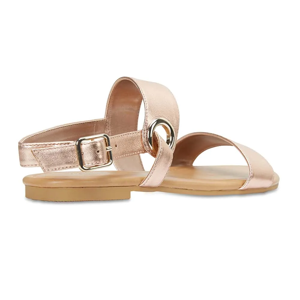 Desire Sandal in Rose Gold Leather