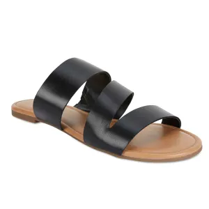 Detour Slide in Black Leather