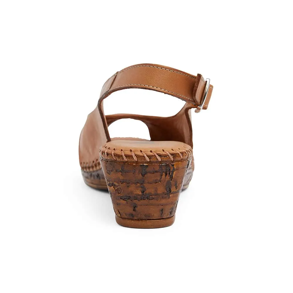 Dex Heel in Tan Leather