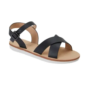 Diane Sandal in Black Smooth