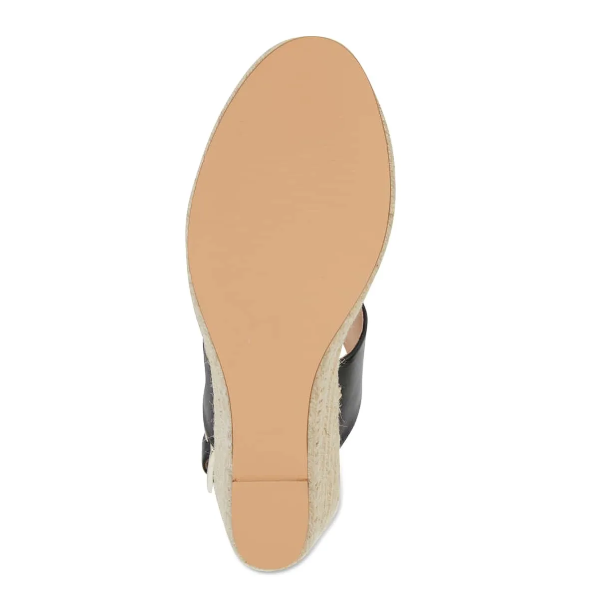 Dice Espadrille in Black Leather
