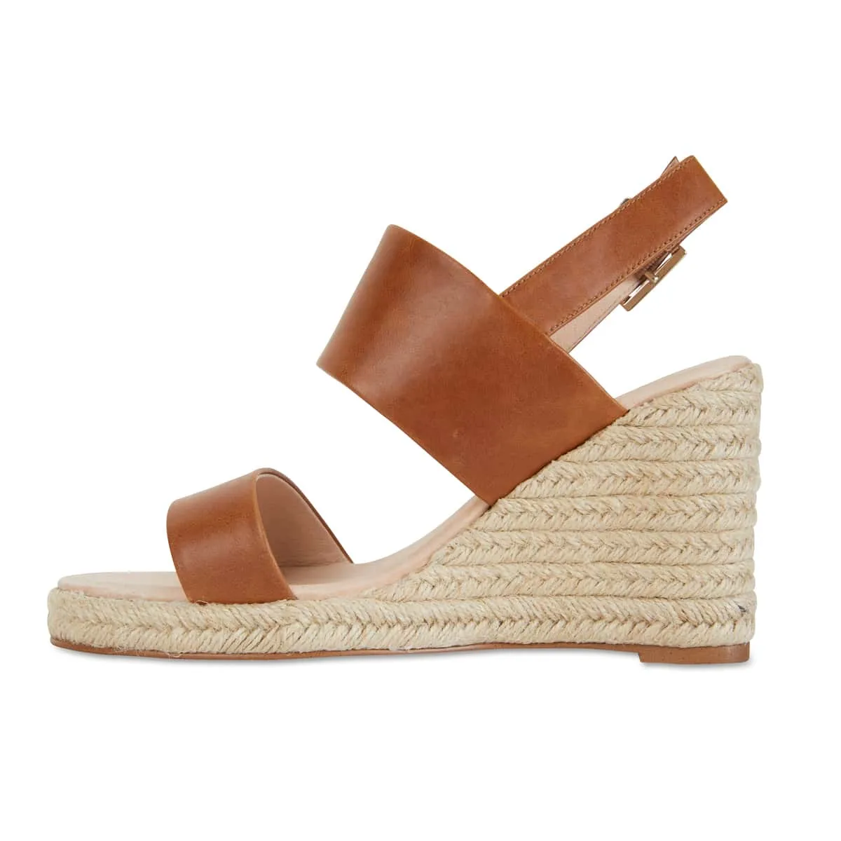Dice Espadrille in Cognac Leather