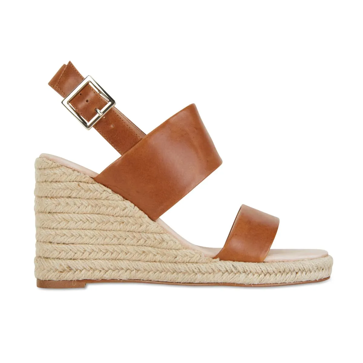 Dice Espadrille in Cognac Leather