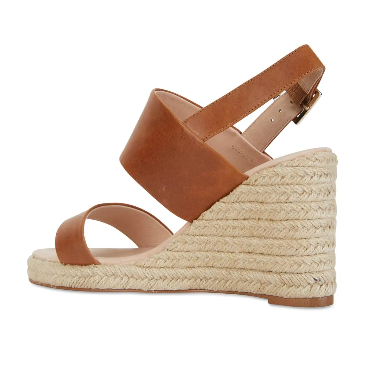 Dice Espadrille in Cognac Leather