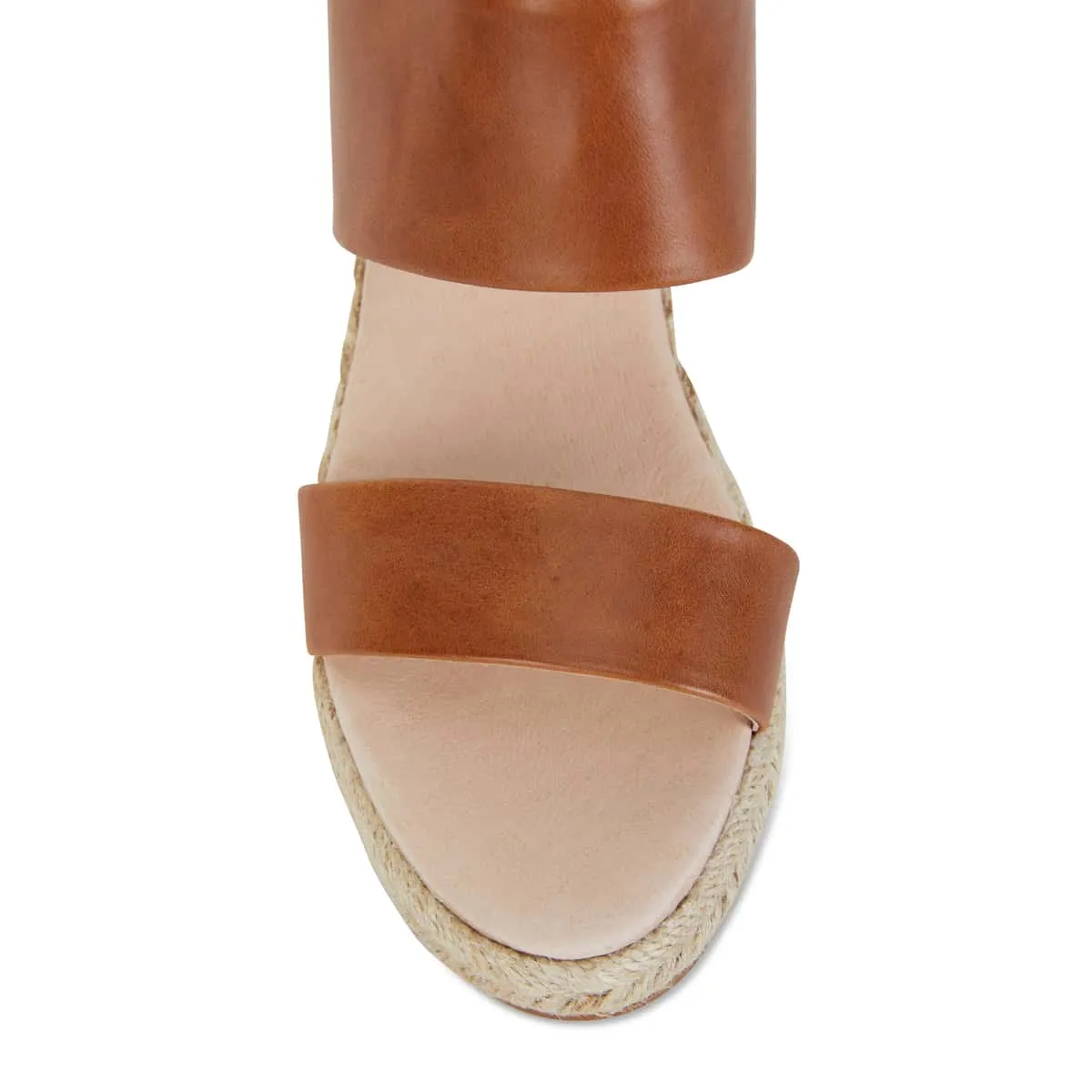 Dice Espadrille in Cognac Leather