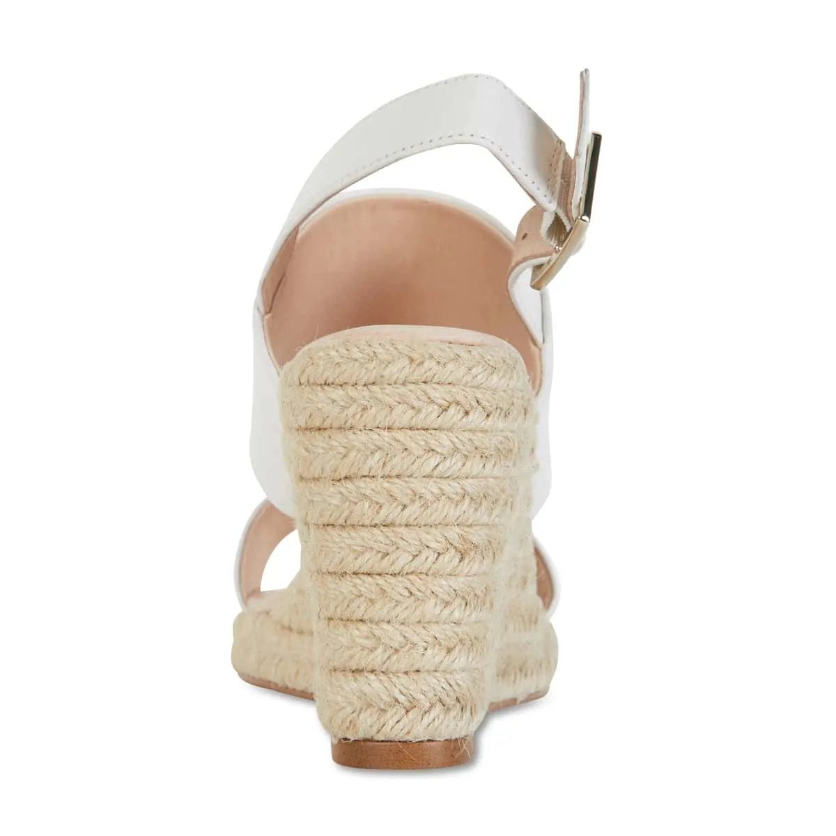 Dice Espadrille in White Leather