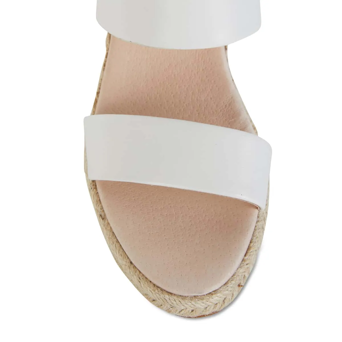 Dice Espadrille in White Leather