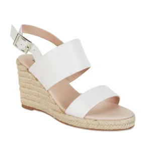 Dice Espadrille in White Leather