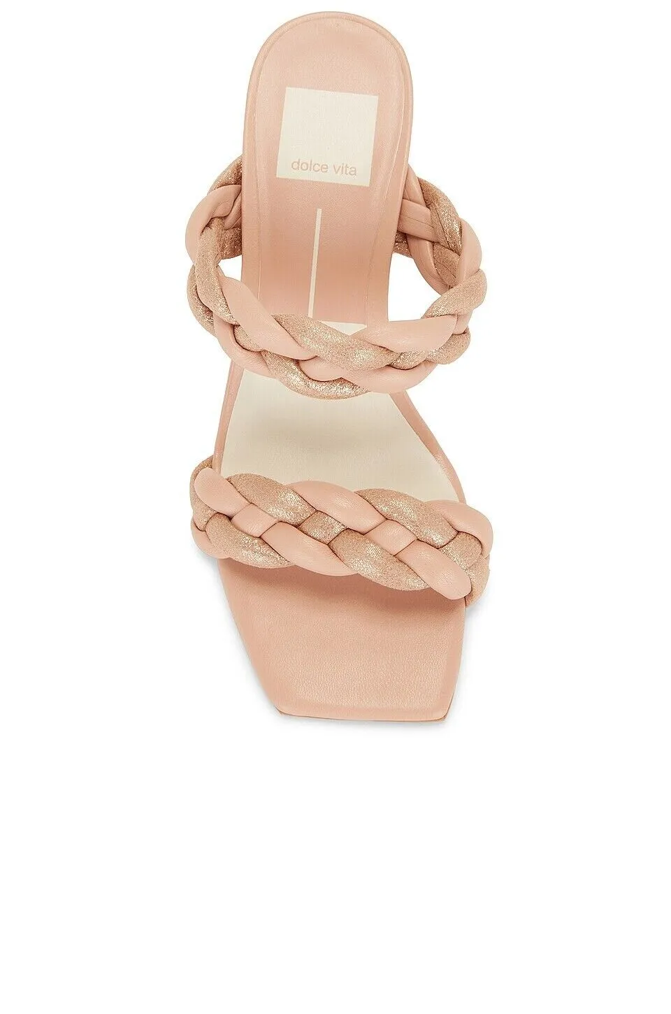 Dolce Vita Paily Strappy Womens 6 Copper Multi Leather Block Heel Sandals KHD981