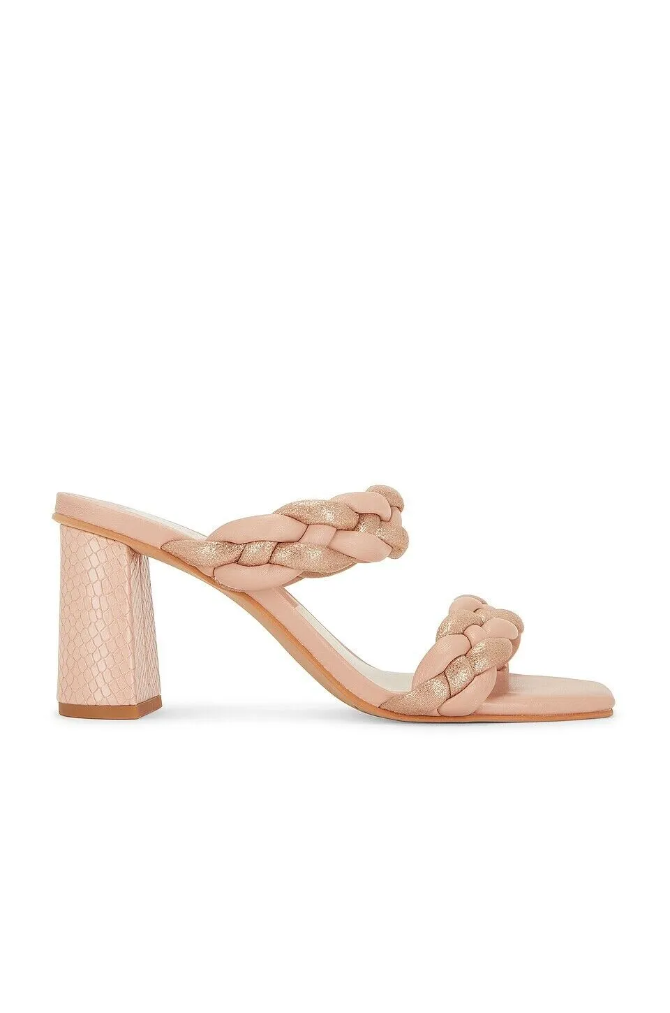 Dolce Vita Paily Strappy Womens 6 Copper Multi Leather Block Heel Sandals KHD981