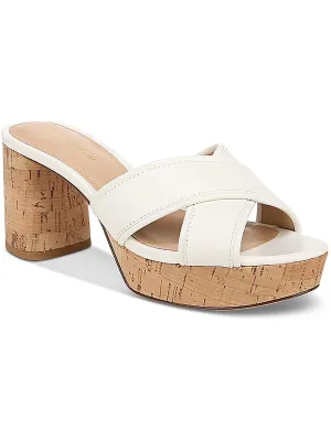 Dory Womens Leather Slip On Platform Sandals