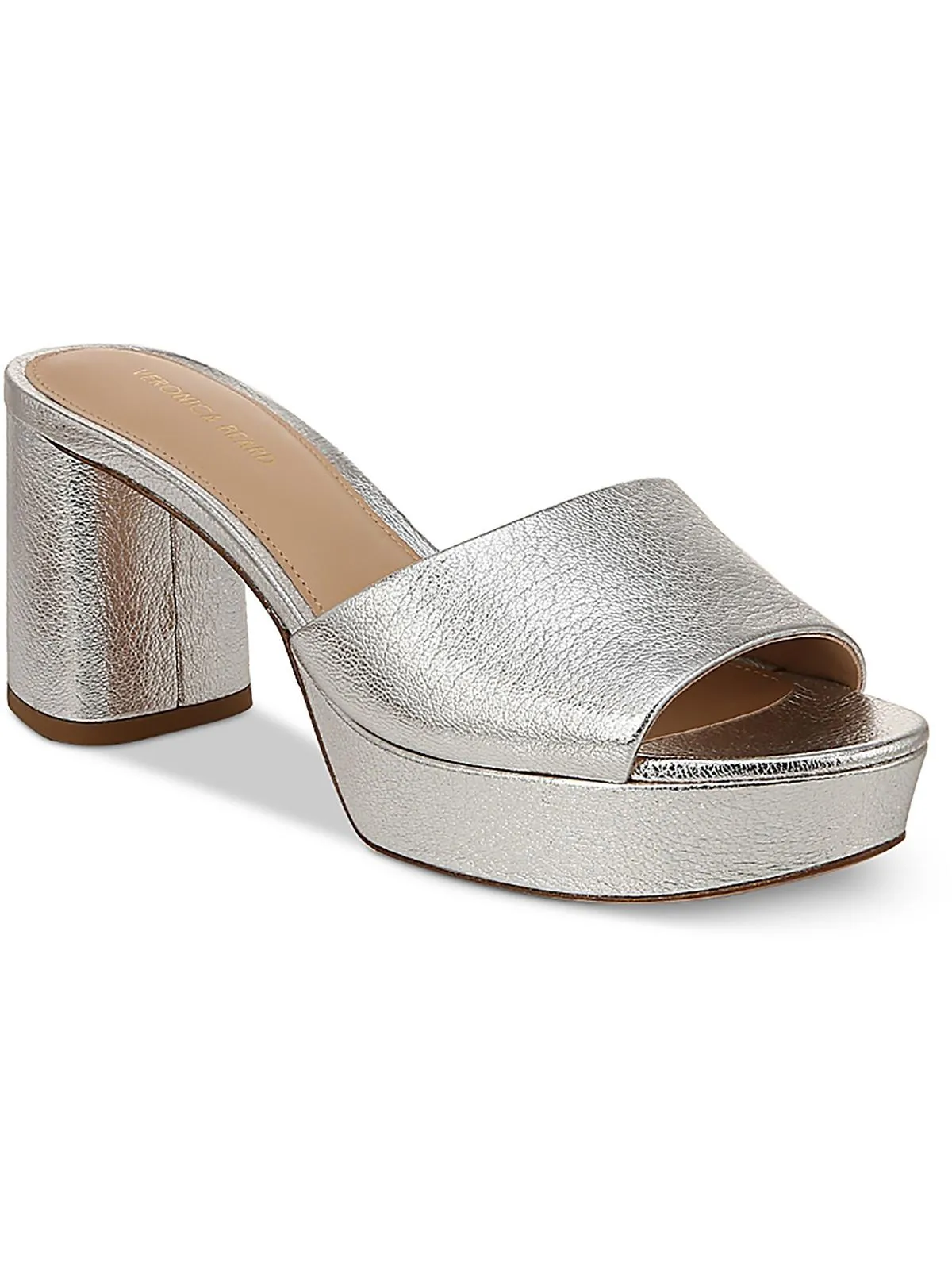 Dory Womens Leather Slip On Platform Sandals