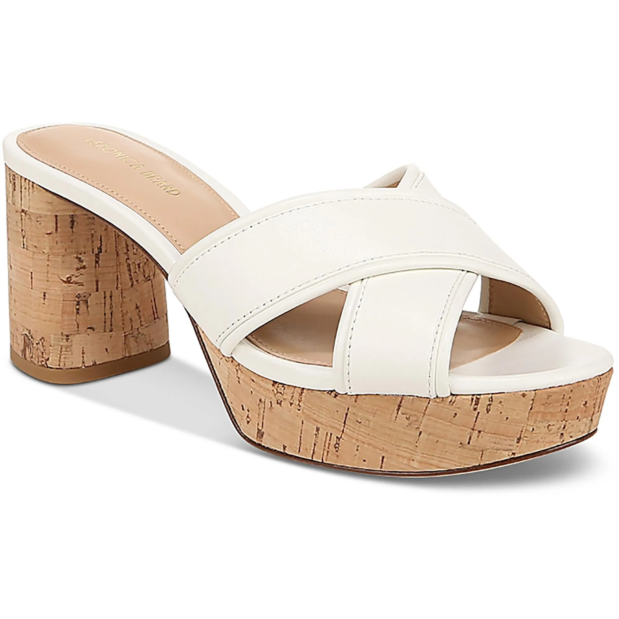 Dory Womens Leather Slip On Platform Sandals