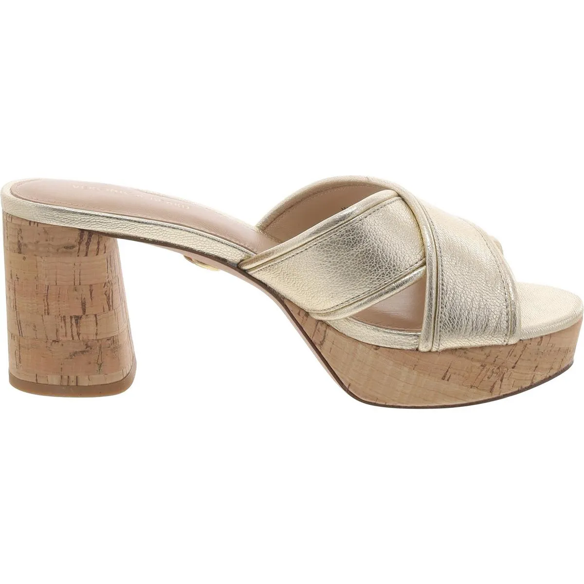 Dory Womens Leather Slip On Platform Sandals