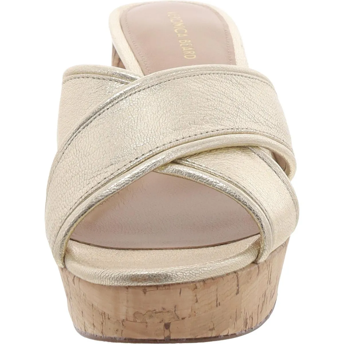 Dory Womens Leather Slip On Platform Sandals
