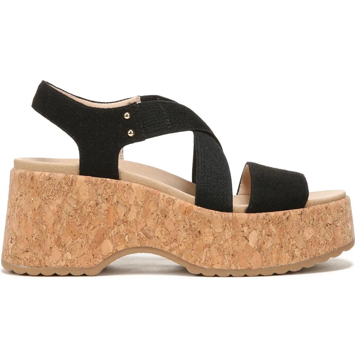 Dottie Womens Slingback Slip-On Platform Sandals
