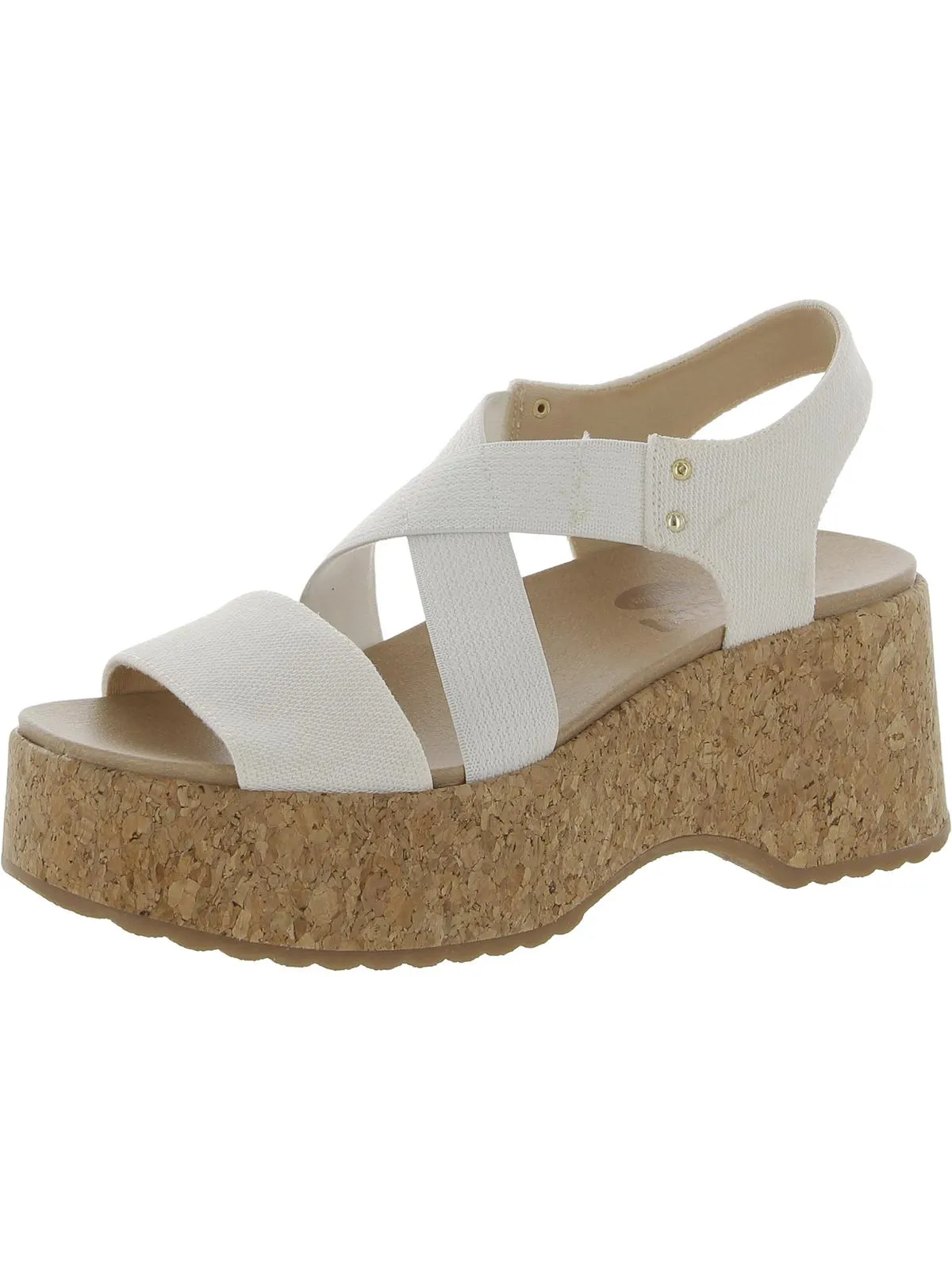 Dottie Womens Slingback Slip-On Platform Sandals
