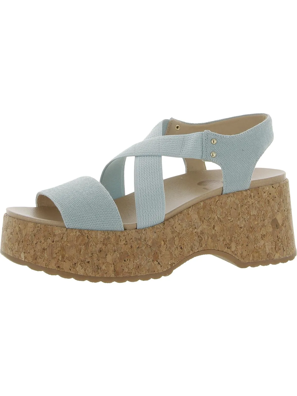 Dottie Womens Slingback Slip-On Platform Sandals