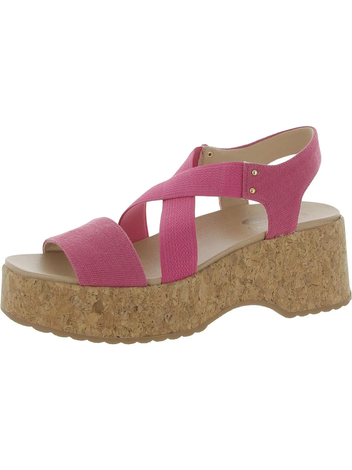 Dottie Womens Slingback Slip-On Platform Sandals