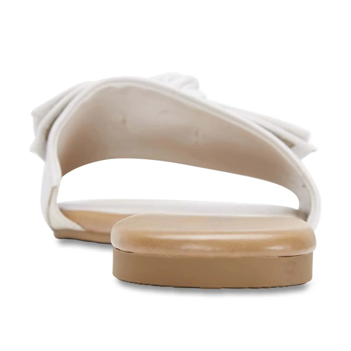 Dove Slide in White Leather