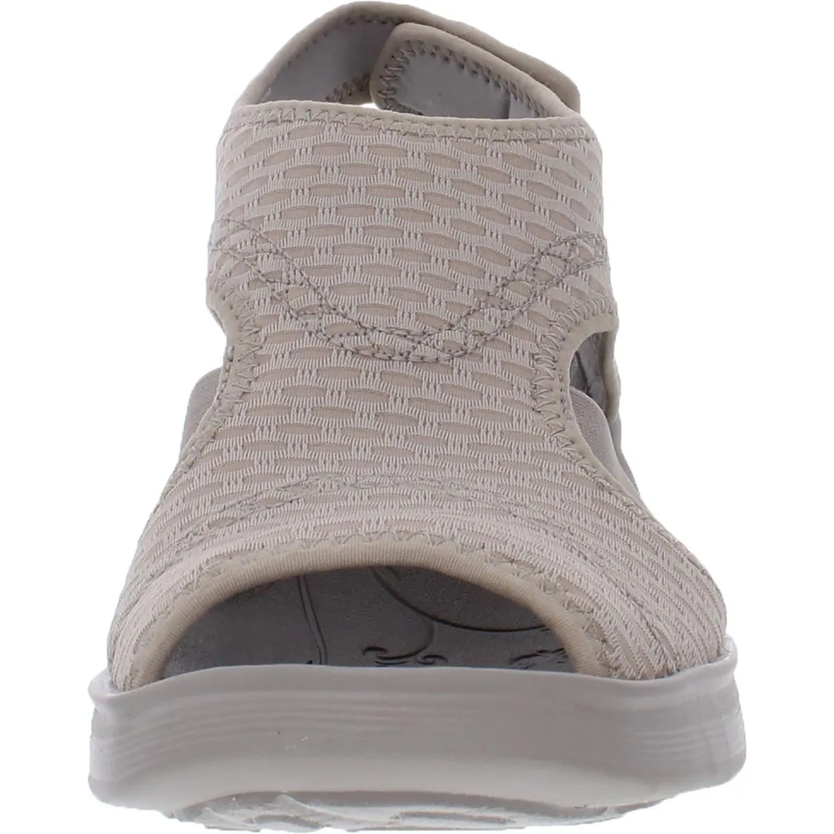Dream Womens Contrast Trim Slingback Wedge Sandals