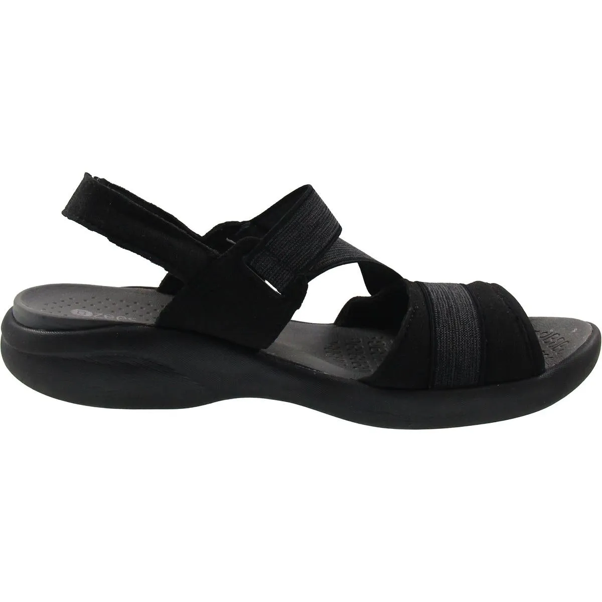 Dream Womens Contrast Trim Slingback Wedge Sandals