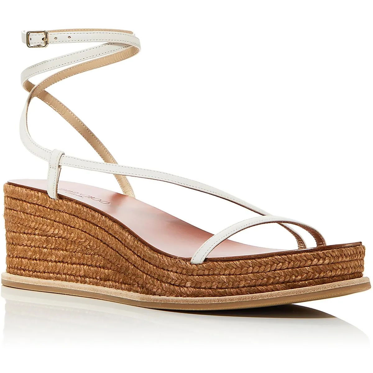 Drive 60 Womens Leather Open Toe Wedge Sandals