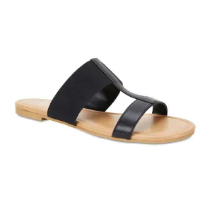 Duke Slide in Black Leather