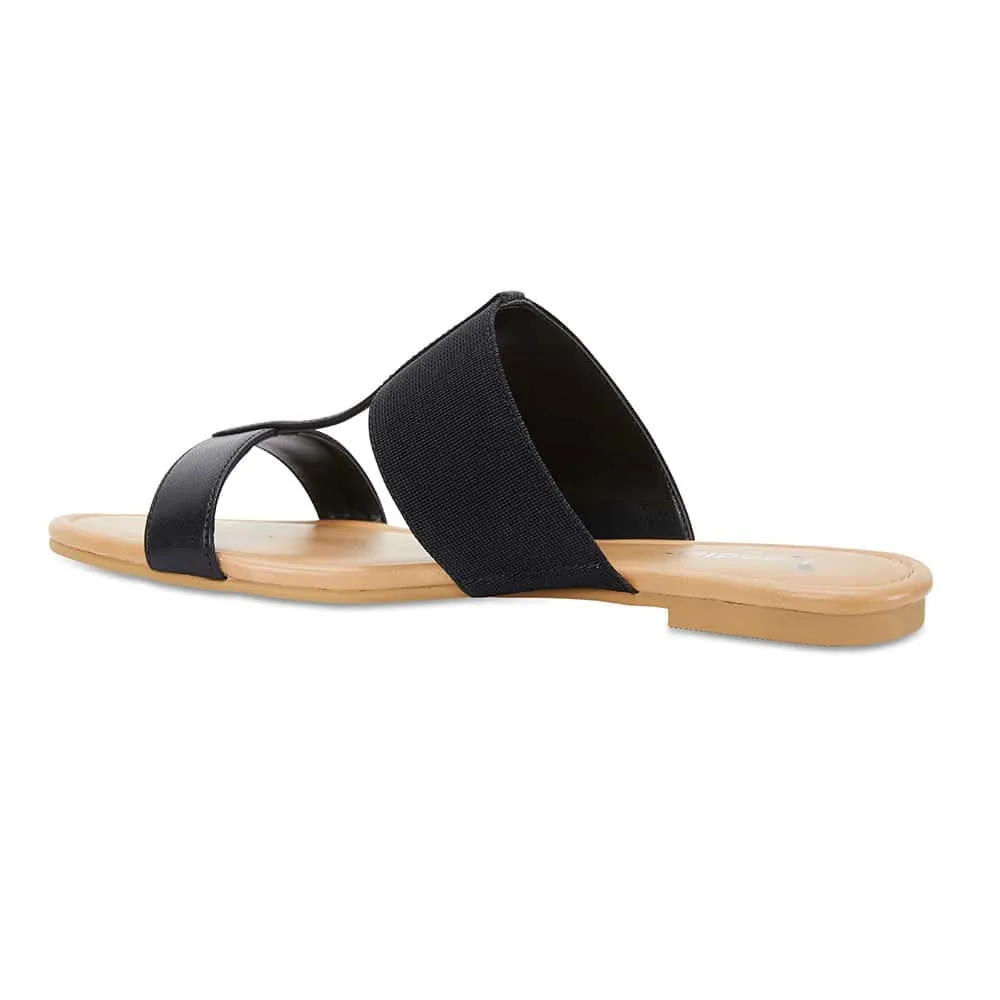 Duke Slide in Black Leather