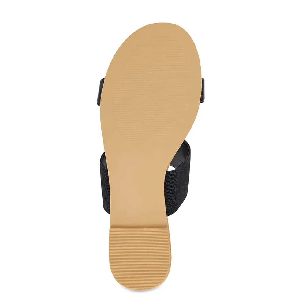 Duke Slide in Black Leather