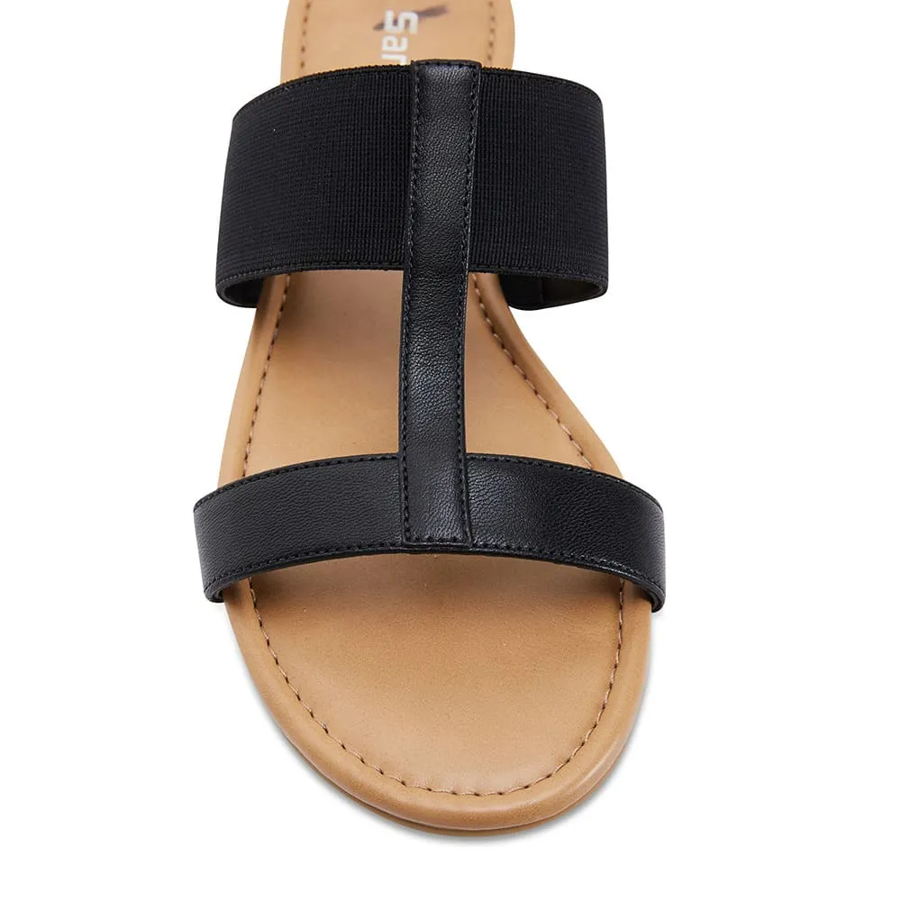 Duke Slide in Black Leather