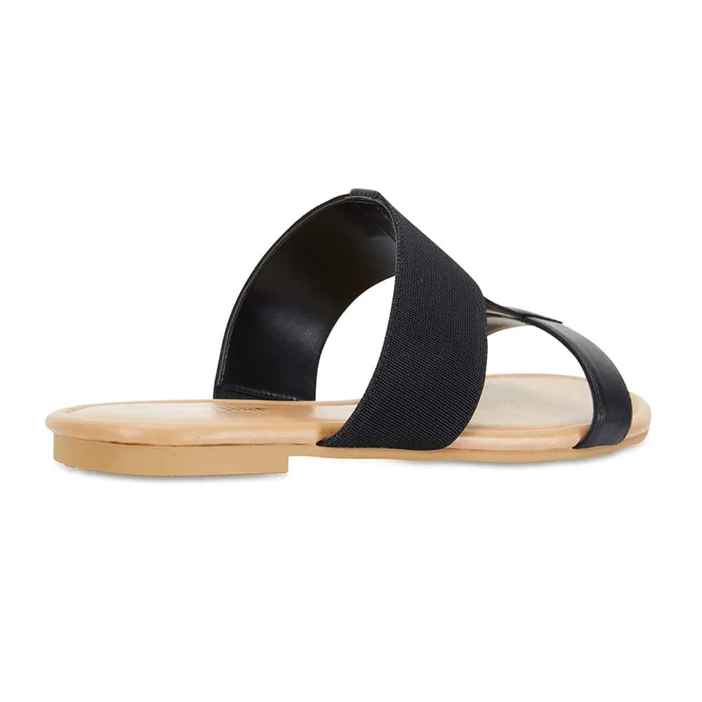 Duke Slide in Black Leather