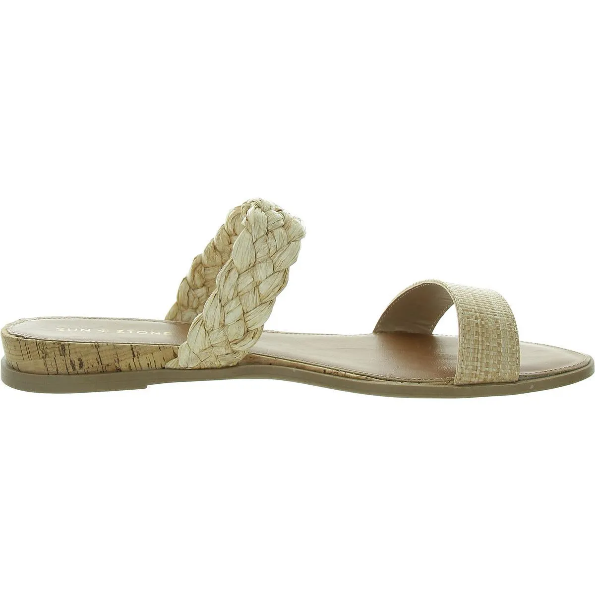 Easten Womens Strappy Manmade Slide Sandals