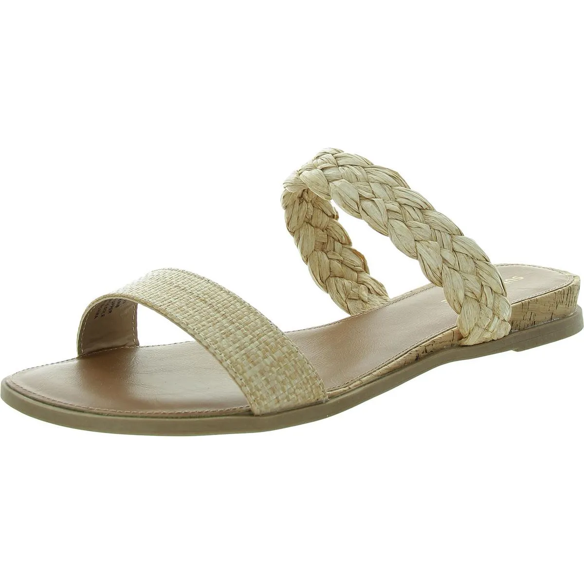 Easten Womens Strappy Manmade Slide Sandals
