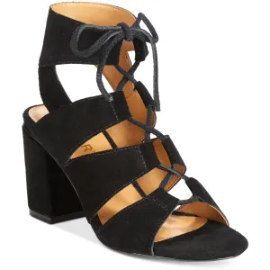 Edolie Womens Lace-Up Suede Block Heel