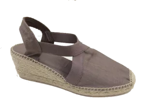 Elise Espadrille in Taupe Fabric