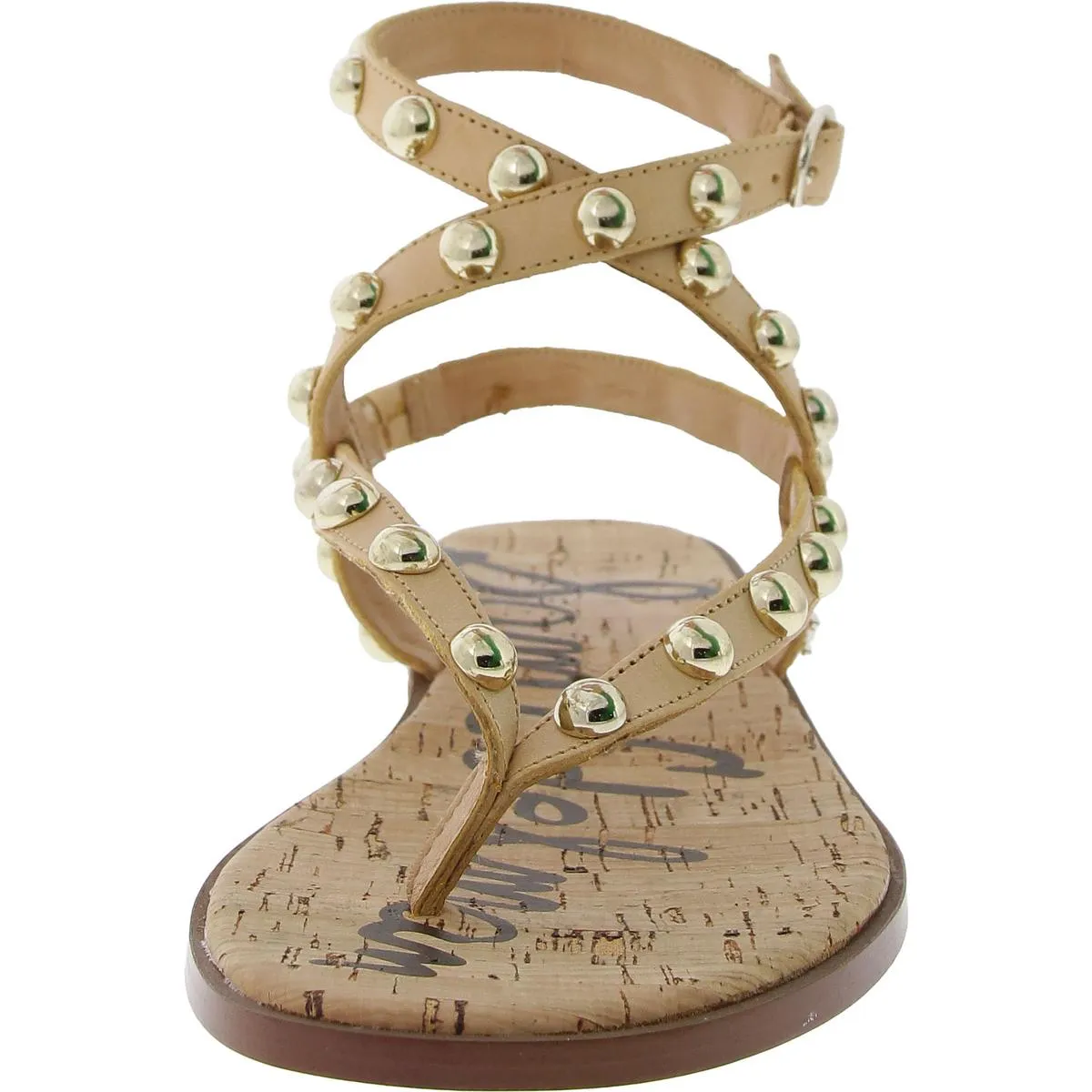 Elisha Womens Studded Leather Gladiator Sandals