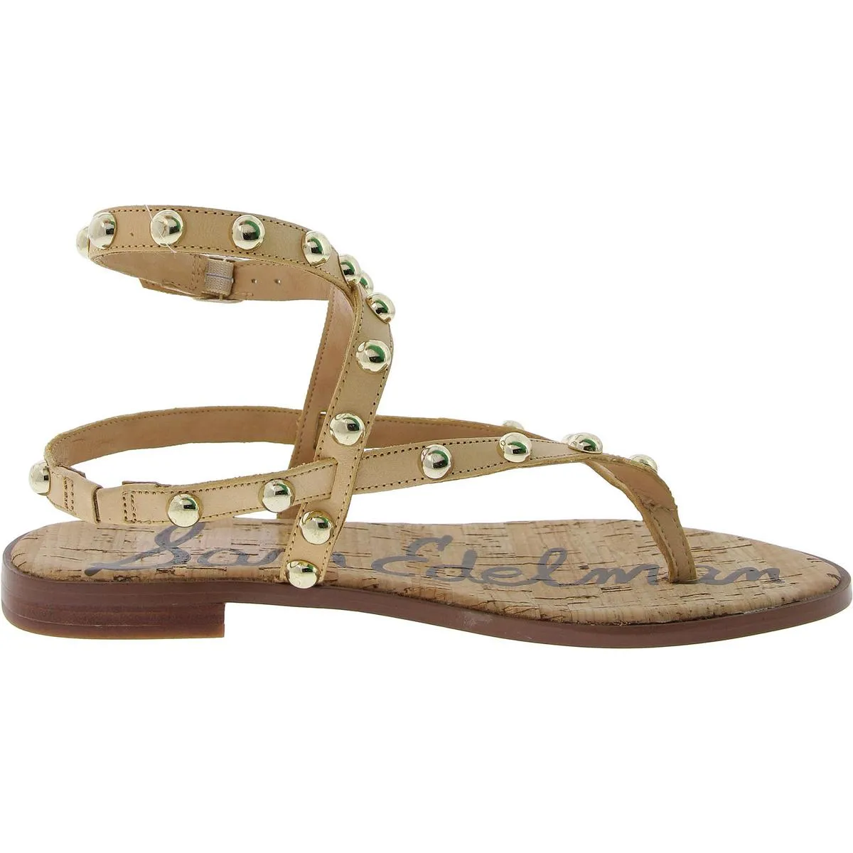 Elisha Womens Studded Leather Gladiator Sandals