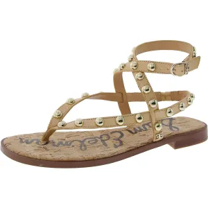 Elisha Womens Studded Leather Gladiator Sandals